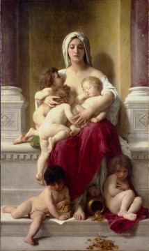 caridad Arte - La charité Realismo William Adolphe Bouguereau